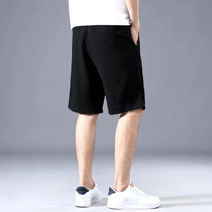 Lce – short de sport en soie pour hommes, pantalon court, ample, jambe droite, Cool, respirant, nouvelle tendance, décontracté, XL-XXXL