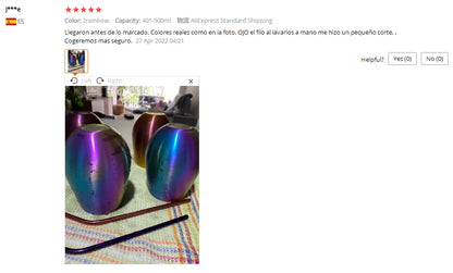 Tasse à bière et vin en acier inoxydable de 500ml, gobelet à bière en or Rose, tasse à Cocktail, jus de lait, tasse à boire en métal pour Bar, verres d'extérieur