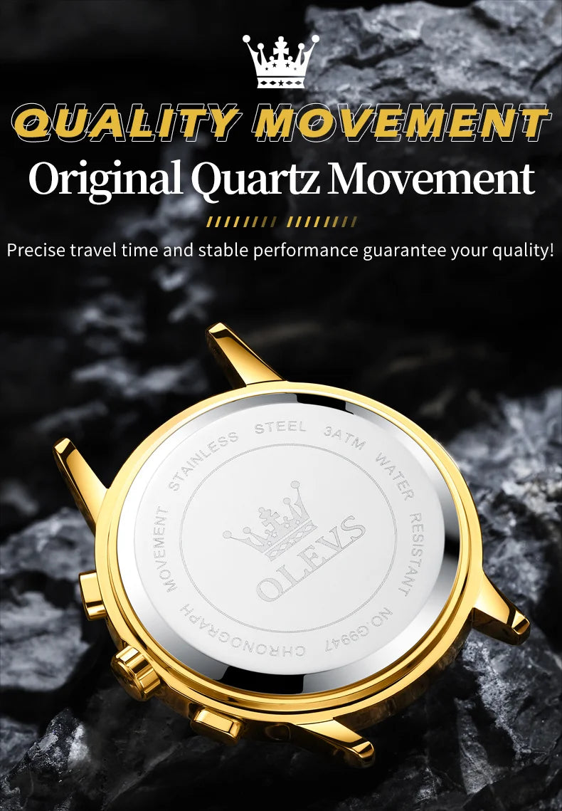 OLEVS marque originale montres pour hommes de luxe mode montre à Quartz de haute qualité nouveau Concept conception bracelet en acier inoxydable montre-bracelet