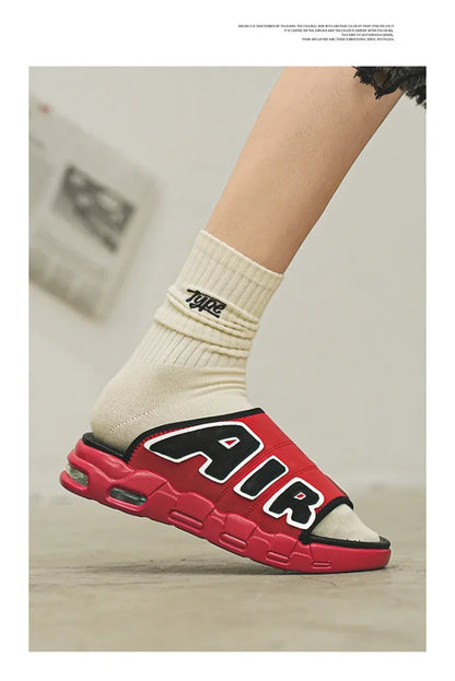 Été nouveaux hommes PU Air pantoufles à la mode grande taille Style coréen décontracté à la mode polyvalent vêtements d'extérieur sandales