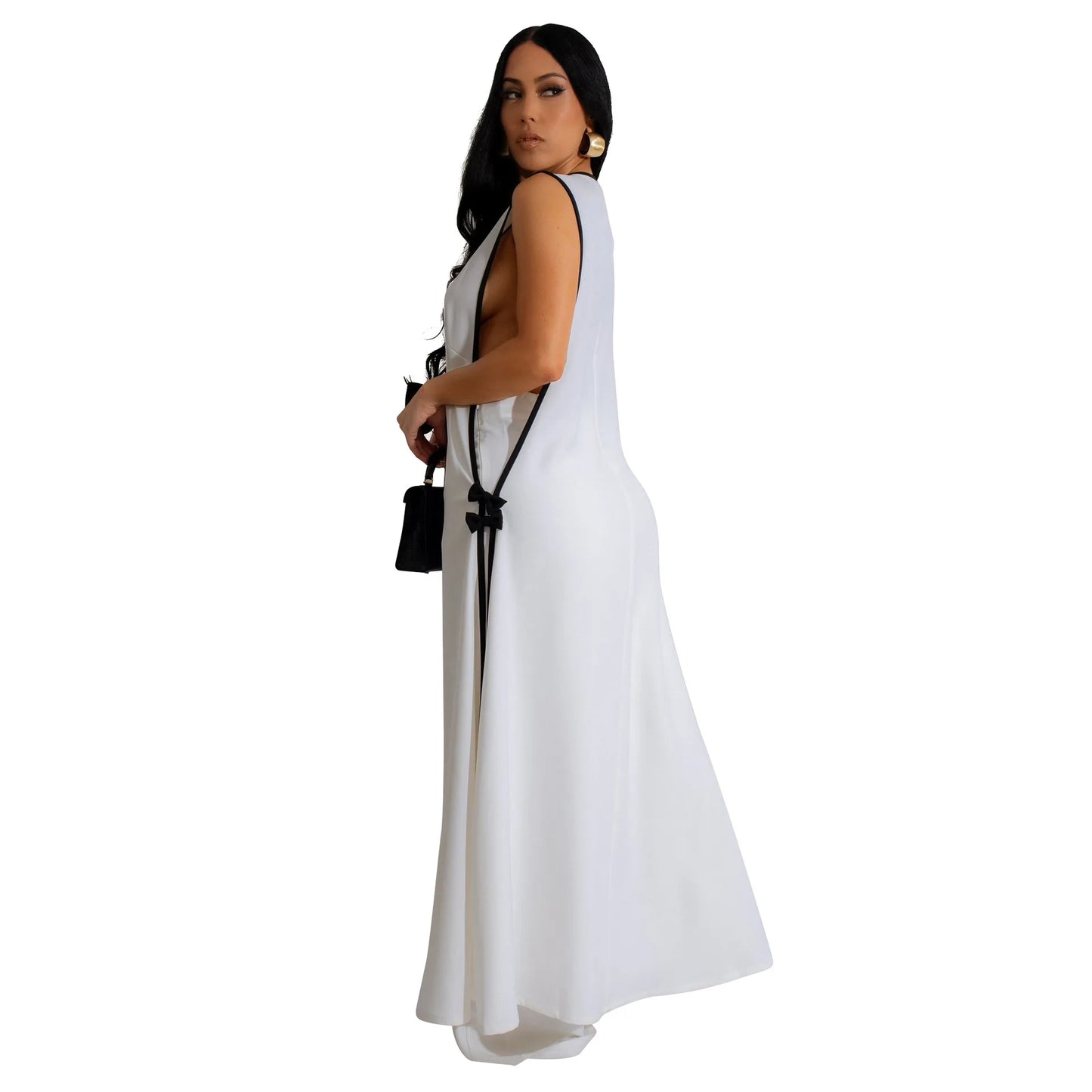 Ensemble de survêtement assressentipour femme, pantalon à glaçure épissée, pantalon à jambe large, longueur de rinçage, élégant, travail de rue, 2 pièces