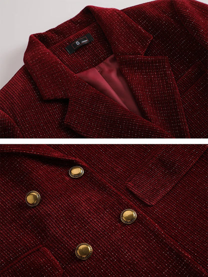 Hiver rose café noir bureau dames pantalon costume femmes femme affaires vêtements de travail veste Blazer et pantalon formel 2 pièces ensemble