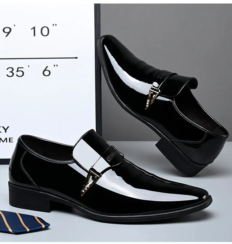 Chaussures en cuir blanc pour hommes, mocassins à bout pointu, décontractés, à enfiler, pour robe de soirée, nouvelle collection 2025