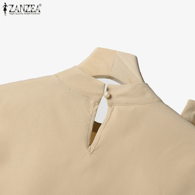 Élégant Chic femmes 2 pièces ensembles ZANZEA femme 2025 mode 2 pièces tenues costumes sans manches Blouses et pantalons à jambes larges ensembles