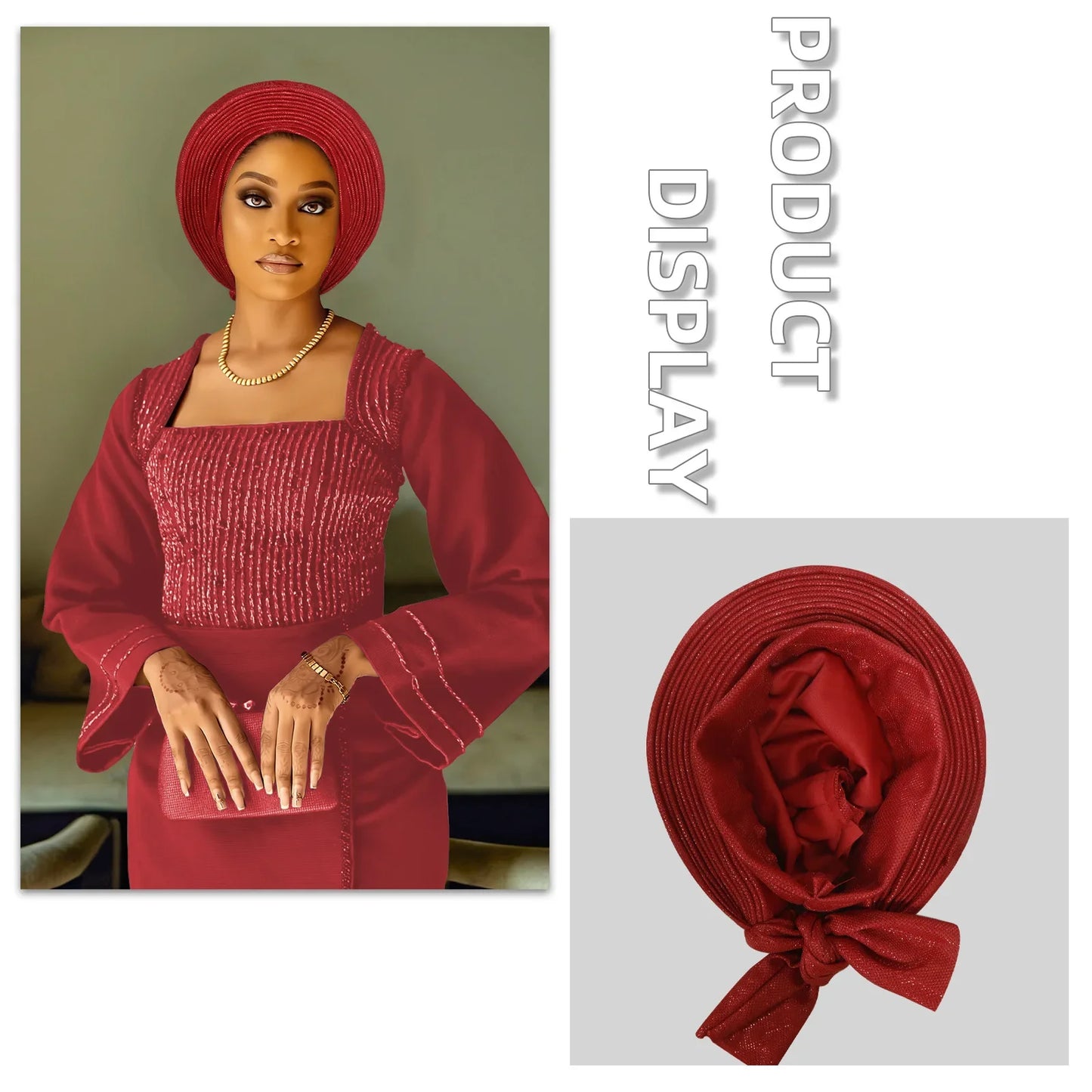 Casquette Turban plissée pour femmes africaines déjà fabriquées Auto Gele femme bandeau Nigeria dame chapeaux chapeau fête de mariage chapeaux