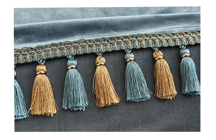 Rideaux en velours ombré or et bleu, haut de gamme, style européen et américain de luxe, pour chambre à coucher, salon, personnalisation de villa