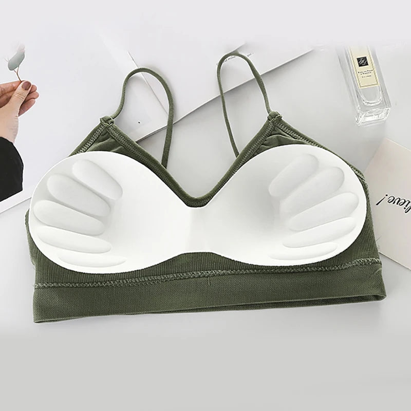 Femmes Sport soutiens-gorge séchage rapide élastique rembourré gymnase course biais soutien-gorge couleur unie Fitness Yoga Sport dessus respirants