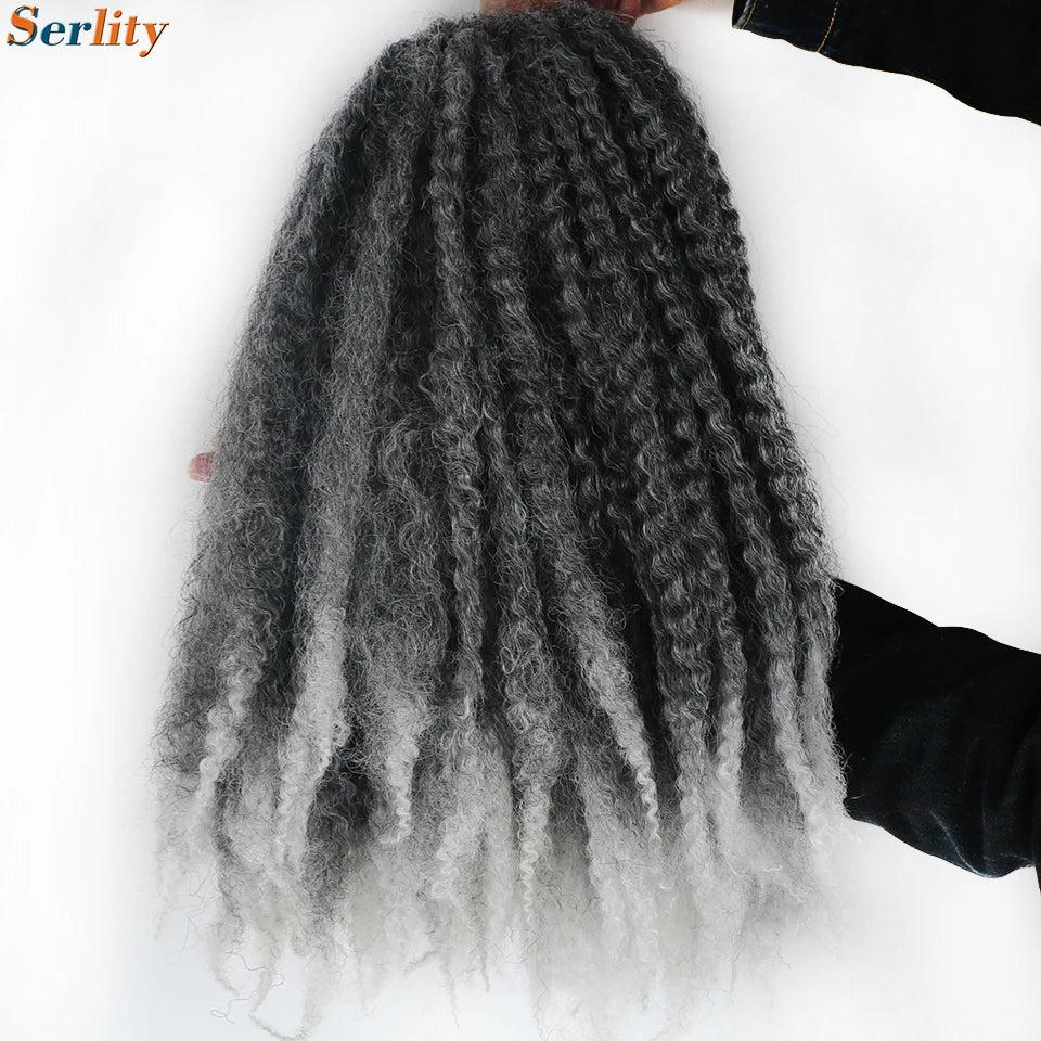 Marley Twist cheveux tressés pré - étirés pack de 1 - 6 ombre boucles africaines crochet cheveux tressés pour faux locs Jumbo Marley Twist cheveux