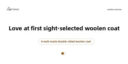 Manteau en laine Double face pour femme, épais, mi-long, col de costume, coupe ample, couleur Pure, polyvalent, nouveau Style automne hiver