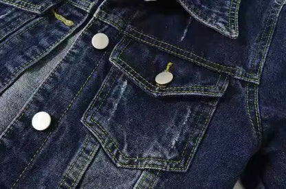 Femmes Denim veste printemps automne manteau court rose Jean vestes décontracté hauts violet jaune violet bleu hauts amples dame vêtements d'extérieur