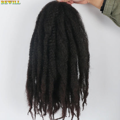 1 - 6 paquets de cheveux en crochet de twists Marley de 18 pouces, de noir et brun à blond, cheveux de tresse ombré Afro Marley synthétique, pour les tresses de mèches fausses