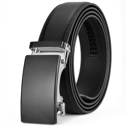 Plyesxale-Ceinture en cuir véritable pour homme, ceinture habillée à cliquet, haute qualité, automatique, bleu, rouge, marron clair, environnement B36