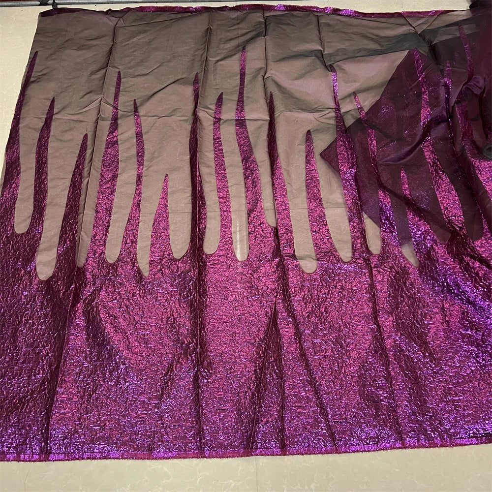 2025High qualité africain nigérian Tulle dentelle tissu Organza broderie Guipure brocart Jacquard robes de mariée robes de soirée 5Yard