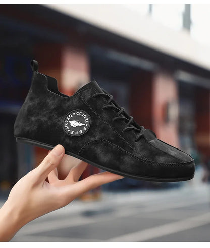 MAEDEF mocassins pour hommes léger conduite décontracté fond mince chaussures plates semelle souple confortable antidérapant à lacets chaussures de marche hommes