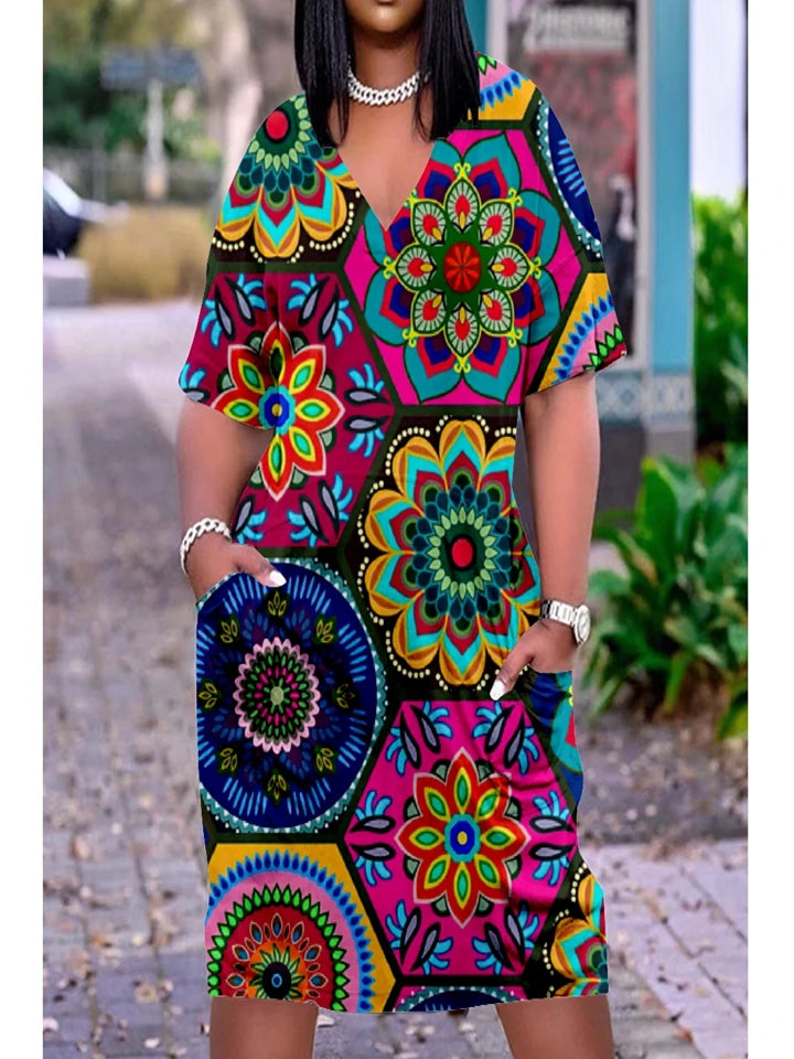 Mode native robes mi-longues femmes bohème fête robe de soirée femmes mode robe africaine femme lettre Sexy robe d'été mince