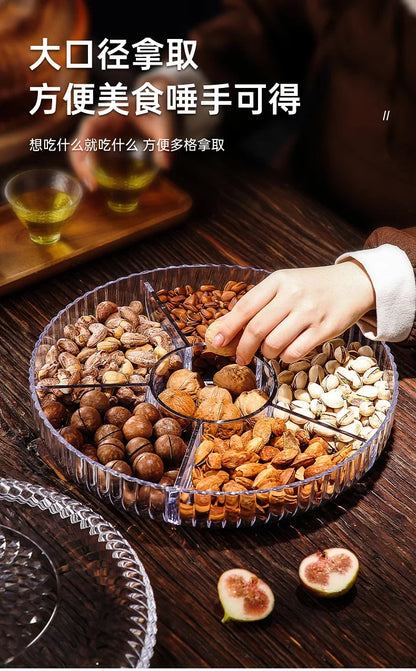 Boîte à snacks transparente multicouche, anti-poussière, acrylique, fruits secs, boîte de rangement pour bonbons et noix, salon moderne, conteneur solaire