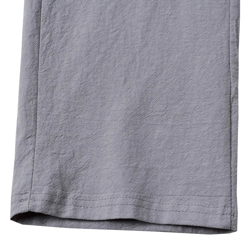 Pantalon en coton et lin pour hommes européens et américains, pantalon de travail multi-poches, ample, droit, vêtements de sport et pantalons décontractés