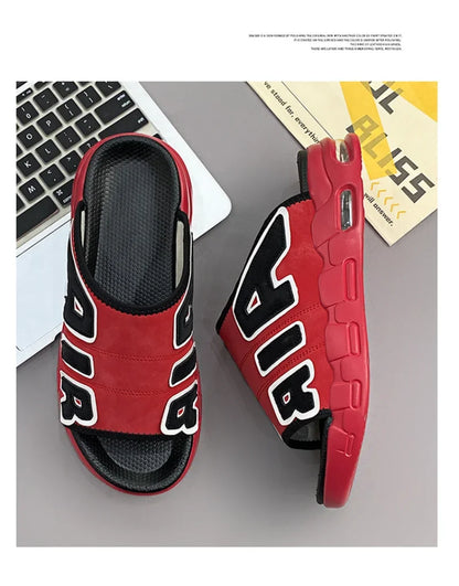 Été nouveaux hommes PU Air pantoufles à la mode grande taille Style coréen décontracté à la mode polyvalent vêtements d'extérieur sandales