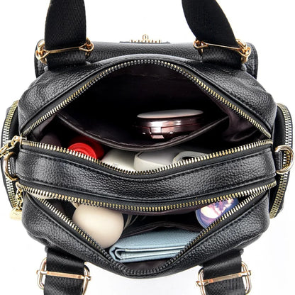 Sac à bandoulière en cuir PU de haute qualité pour femmes, fourre-tout, sacoche multi-poches pour les déplacements quotidiens