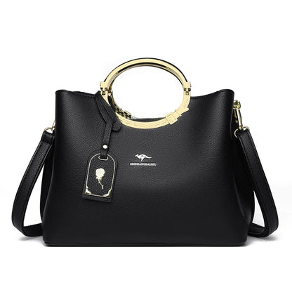 Sac à Main de Luxe en Cuir Souple pour Femme, Fourre-Tout de Grande Capacité à 3 Couches, de Styliste, de Bonne Qualité