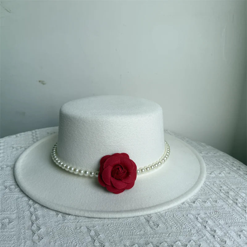 Chapeau Fedora de Style français pour femmes, chapeau en feutre à bord large de 10CM, Derby d'hiver et d'automne, chapeaux de Jazz de mariage
