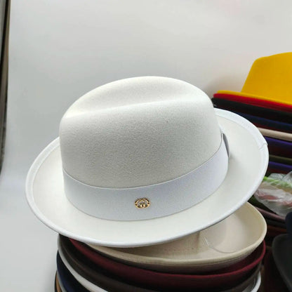NOUVEAU chapeau de tarte de porc bord hommes femmes Fedora classique gentleman melon cosplay derby melon anglais chapeau panama jazz chapeau en gros