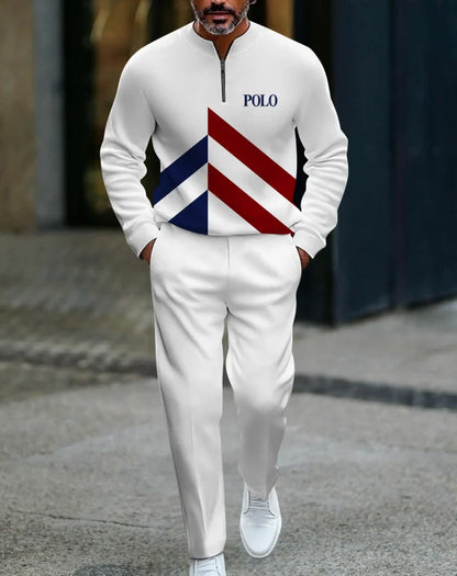 Ensemble pantalon Long à manches longues pour hommes, demi-fermeture éclair imprimée en 3D, fermeture à glissière, ajustement confortable, tenue décontractée à la mode, nouvelle collection 2025