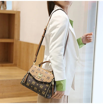 Sac à bandoulière imprimé de luxe pour femme, design de mode, accessoires en métal, marque initiée, sac à main féminin