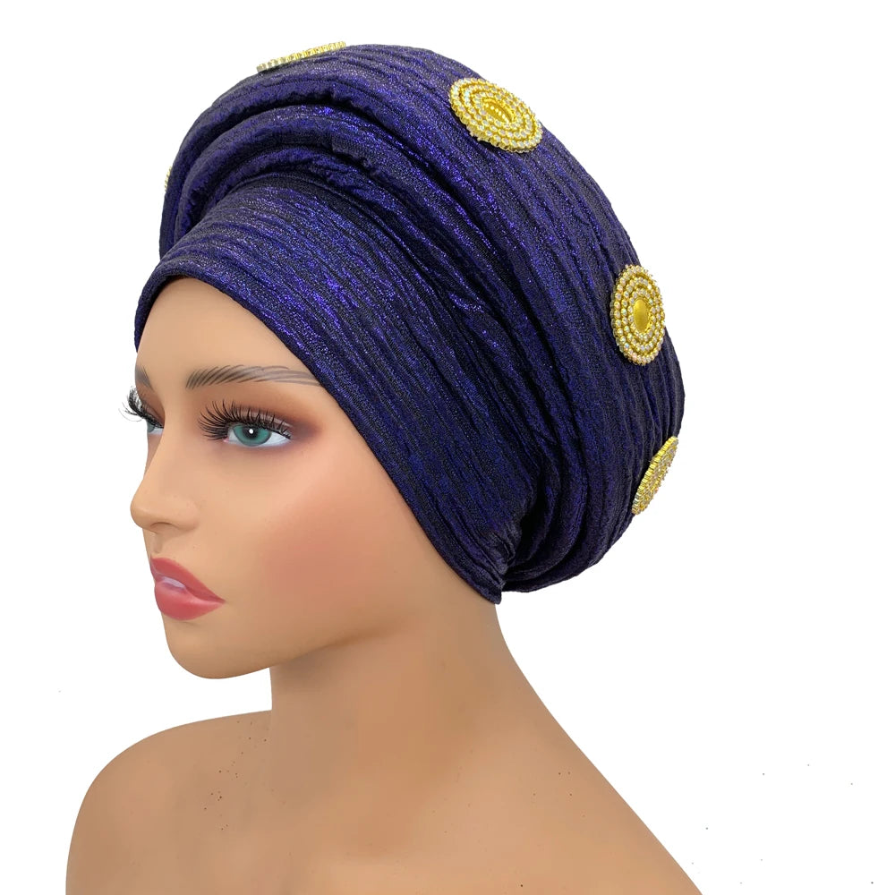 Mode africain Turban casquette femmes Autogele couvre-chef dame bandeau Nigeria mariage couvre-chef Turbante Mujer
