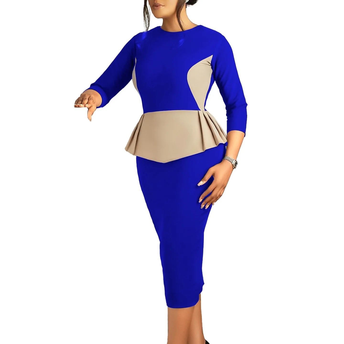 Robe de banlieue pour femmes, nouvelle mode automne et hiver, tempérament élégant, couleur, sac de banlieue, fesse