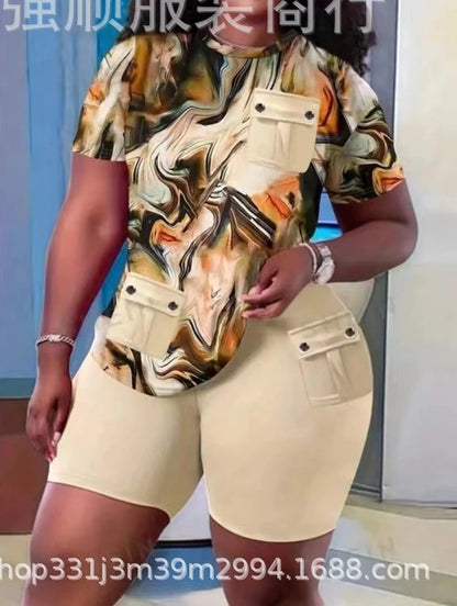 Personnalisé 2025 nouvelles femmes rayure imprimé 2 pièces ensembles survêtement femmes décontracté grande taille bureau montre de sport et pantalon à jambes larges ensemble