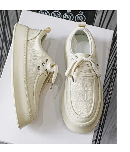 Chaussures basses en cuir respirant pour hommes, chaussures d'étudiant, optique astronomique, chaussures de planche décontractées, ChimYouth, nouveau, été