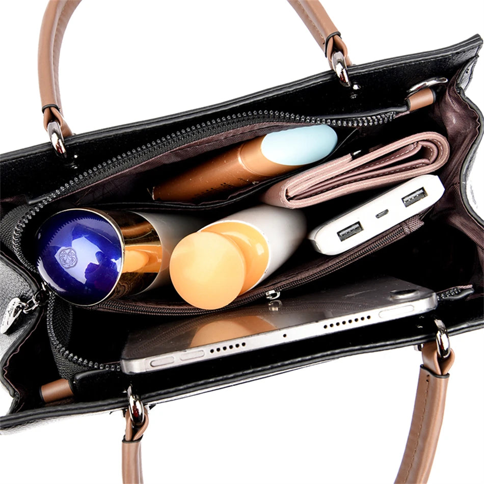 Sac à main multicouche de luxe pour femmes, sacoche tendance de bonne qualité en cuir souple, sac à bandoulière, 2024