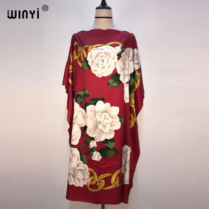 Robe maxi caftan imprimée pour femme, robe longue bohème, blogueur de mode africaine, robe d'été pour femme, robe de plage populaire, badjKaftan, recommandé