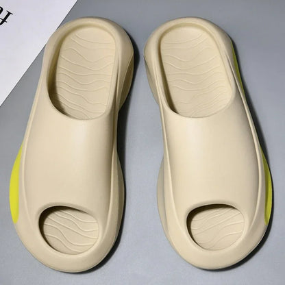 Pantoufles d'été à plateforme pour hommes et femmes, pantoufles d'intérieur à fond souple EVA, chaussures de plage légères, pantoufles d'extérieur antidérapantes pour femmes