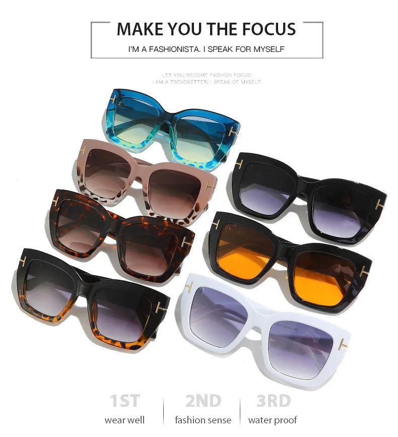 Lunettes de soleil vintage pour hommes et femmes, protection UV, forme carrée, haute qualité, style tendance