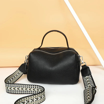 Sacs à bandoulière en cuir véritable pour femmes, fourre-tout Simple de bonne qualité, sac à main Vintage Boston, sacs à bandoulière, 2023