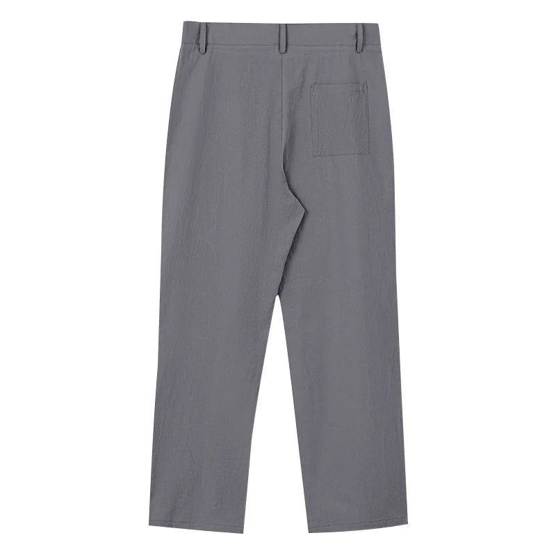 BERAKAH SUPRÊME – pantalon de costume décontracté en lin pour hommes, couleur unie, nouvelle mode, pantalon de plage à jambes larges, européen et américain