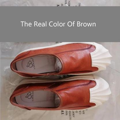 Chaussures plates respirantes en cuir véritable pour hommes, chaussures décontractées, blanc, noir, marron, mode de créateur, recommandé