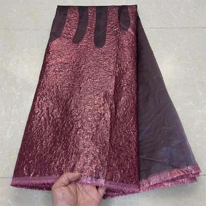 2025High qualité africain nigérian Tulle dentelle tissu Organza broderie Guipure brocart Jacquard robes de mariée robes de soirée 5Yard