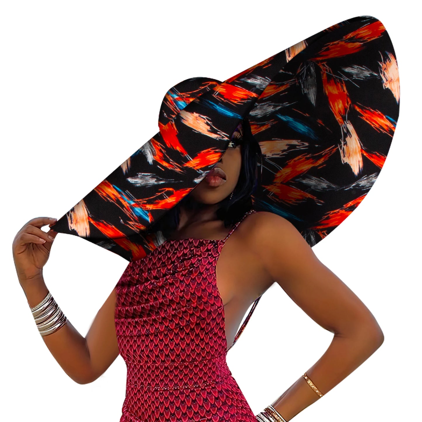 Chapeau de plage africain pour femmes, casquette Ankara à large bord, protection solaire, produit personnalisé, mode estivale