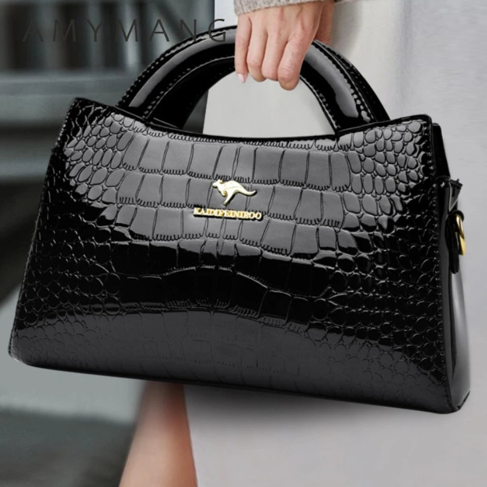 KAIDIFEINIROO marque kangourou Alligator Pu cuir épaule sac à bandoulière pochette sacs à main pour mère petites femmes sacs à main nouveau