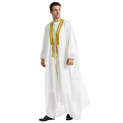 Eid hommes musulmans Jubba Thobe hommes Cardigan Abaya Robe longue islamique Ramadan Kimono longue Robe saoudienne arabe Musulman Caftan dubaï