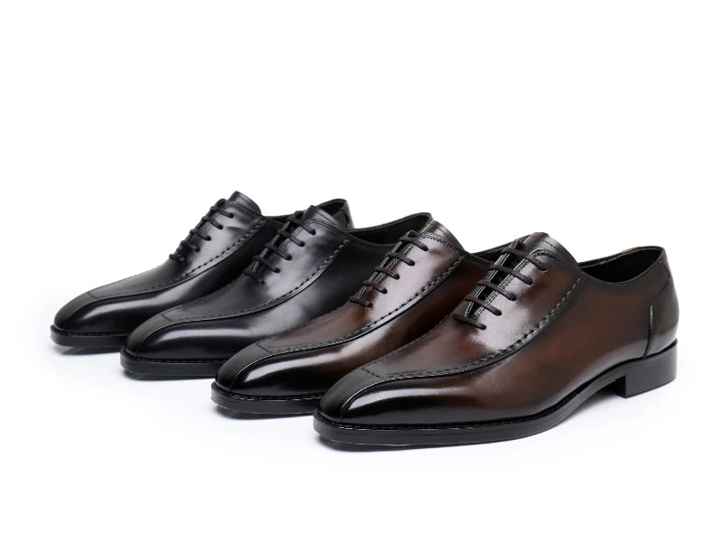 Chaussures Oxfords rétro en cuir véritable pour hommes, chaussures de luxe faites à la main, style britannique, mode confortable, noir, fête de mariage, qualité