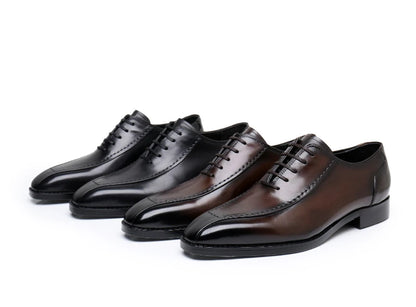 Chaussures Oxfords rétro en cuir véritable pour hommes, chaussures de luxe faites à la main, style britannique, mode confortable, noir, fête de mariage, qualité