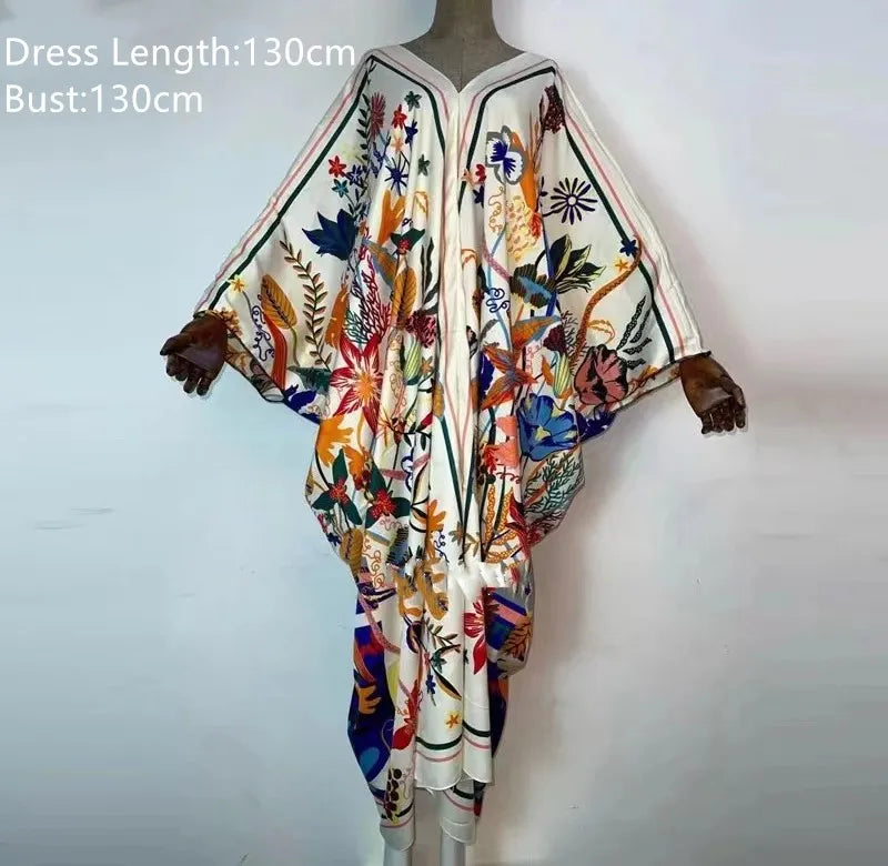 Robe col bateau longueur: 130cm buste: 130cm nouvelles robes de mode Bazin imprimé Dashiki femmes robes longues