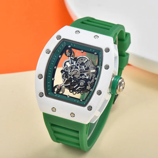 Montre-bracelet à Quartz de luxe pour hommes, nouvelle tendance de la mode, automatique, étanche, lumineuse, transparente, 2025