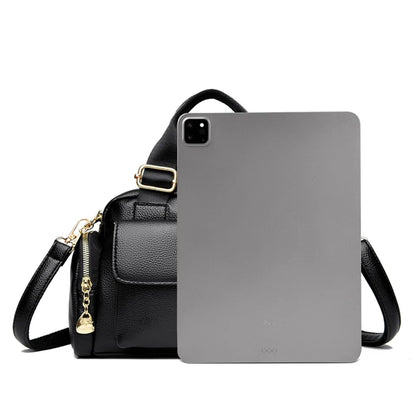 Sac à bandoulière en cuir PU de haute qualité pour femmes, fourre-tout, sacoche multi-poches pour les déplacements quotidiens