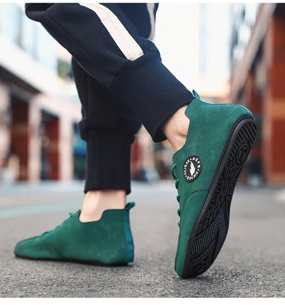 MAEDEF mocassins pour hommes léger conduite décontracté fond mince chaussures plates semelle souple confortable antidérapant à lacets chaussures de marche hommes