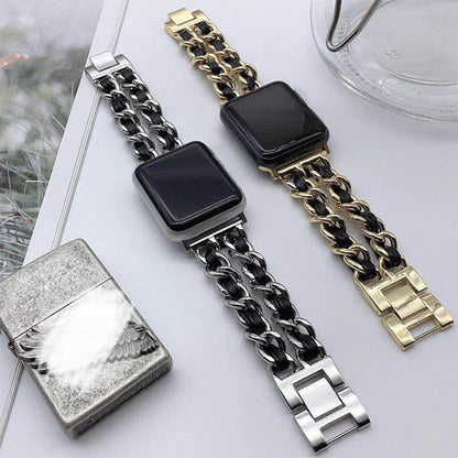 Bracelet en métal pour femmes, pour Apple Watch Band 10 9 8 Ultra 46mm 42mm 49mm 7 SE 6 5 41mm 45mm 44/40mm, Bracelet en acier doré pour dames